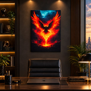 Impressão de tela Fenix Subindo em Chamas
