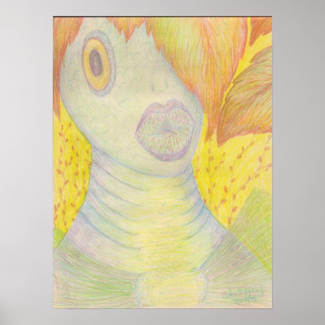 Impressão de tela "Minha Sereia" (Frente)