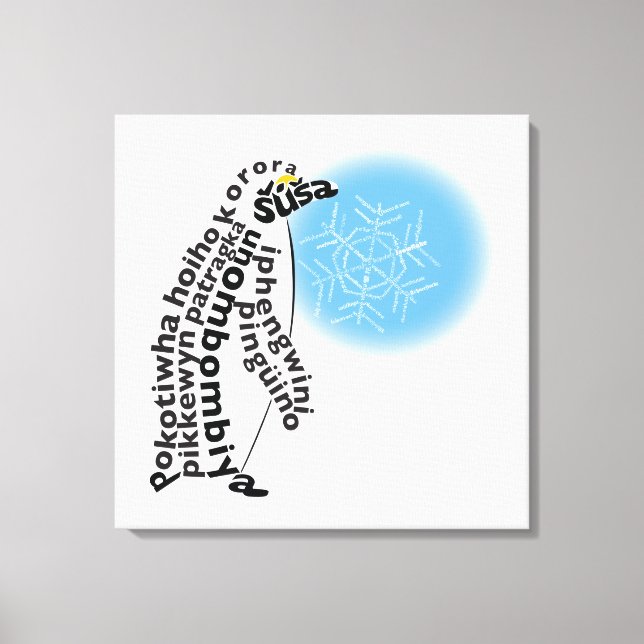 Impressão de tela Penguin do World Word (Frente)