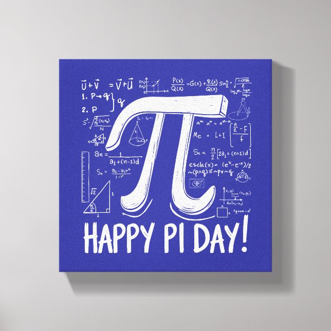 Impressão de Tela Pi Day - Arte Matemática Na moda (Frente)