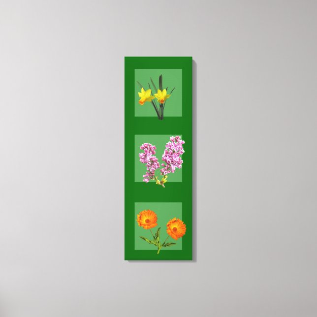 Impressão de Tela - Triptych Botânico (Frente)