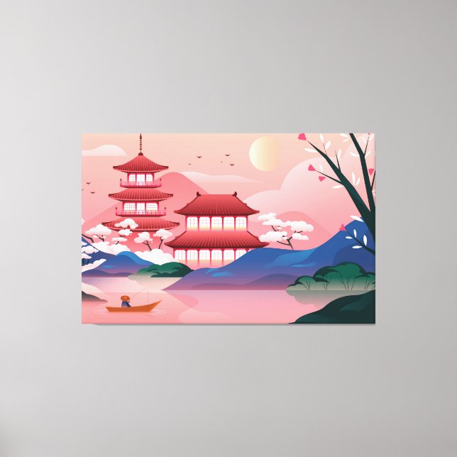 Impressão de Telas de Arte de Estilo Japonês (Frente)