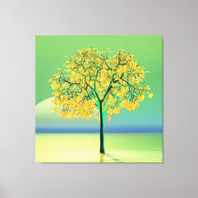 Impressão de Telas de Árvore de Outono Esticada po (Frente)
