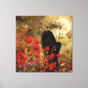 Impressão de Telas de Canvas de Mulheres em Poppie