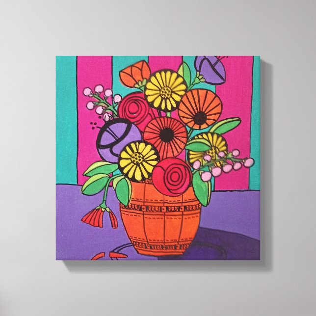 Impressão de Telas de Cor Laranja Esticada (Frente)