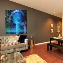 Impressão de Telas Esticadas de Cor Azul-Noite Fan