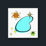 Impressão de Telas Estreitas de Boomerang Atômico<br><div class="desc">Esta tela de desenho do padrão Retro Atomic Boomerang e Starbursts é o epítome do moderno século médio. Com o seu grande bumerangue de turquesa cercado por estereótipos de kitschy e círculos laranja e verde para algum capricho extra, este padrão inspirado na safra é mod o suficiente para ser na...</div>