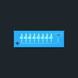 Impressão de Telas Estreitas do Atendedor de Voo C<br><div class="desc">Quando você vir este Classic Flight Attendant Stretered Canvas Print, será amor no primeiro voo! Inspirada pela arte minimalista de 1960, esta design apresenta um fundo azul-céu vibrante. Há filas de assistentes de voo retrô idênticos vestindo uniformes aqua e chapéus de caixa de correio. As mulheres adoráveis e envenenadas estão...</div>