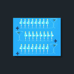 Impressão de Telas Estreitas do Atendedor de Voo C<br><div class="desc">Quando você vir este Classic Flight Attendant Stretered Canvas Print, será amor no primeiro voo! Inspirada pela arte minimalista de 1960, esta design apresenta um fundo azul-céu vibrante. Há filas de assistentes de voo retrô idênticos vestindo uniformes aqua e chapéus de caixa de correio. As mulheres adoráveis e envenenadas estão...</div>