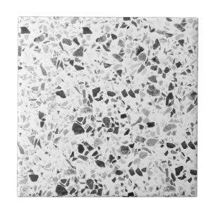 Impressão de Terrazzo, negro e carvão vegetal