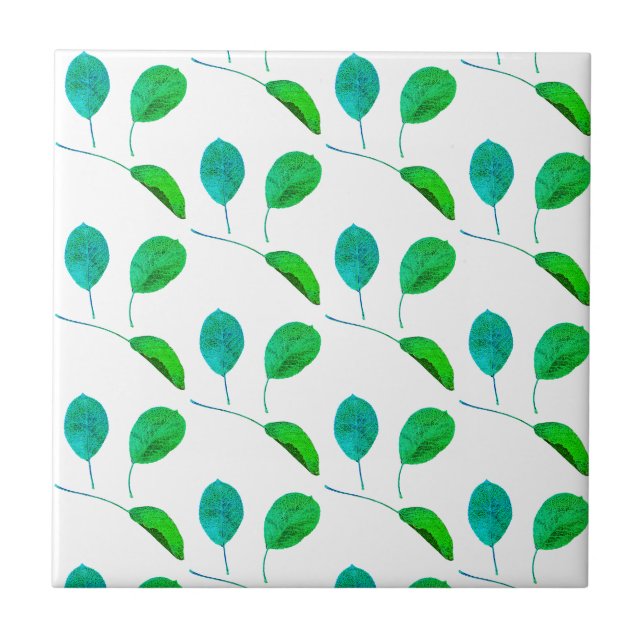 Impressão de Textura Folha de Árvore Pear Estiliza (Frente)