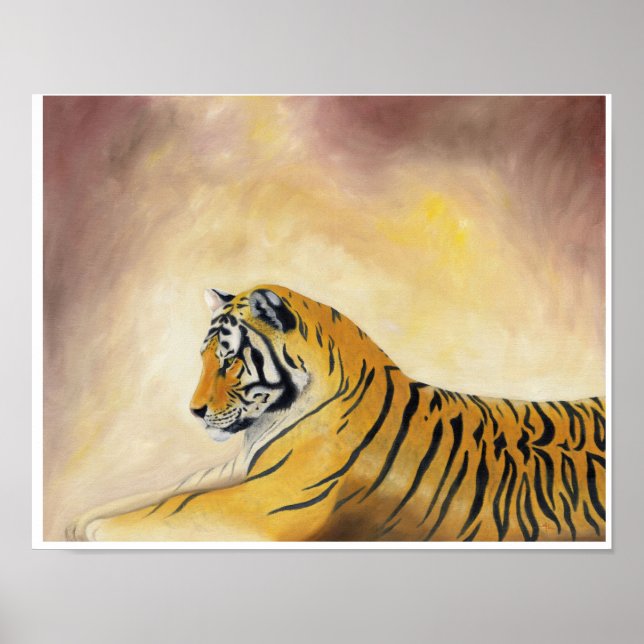 Impressão de tigre de Bengala 11"x14" (Frente)
