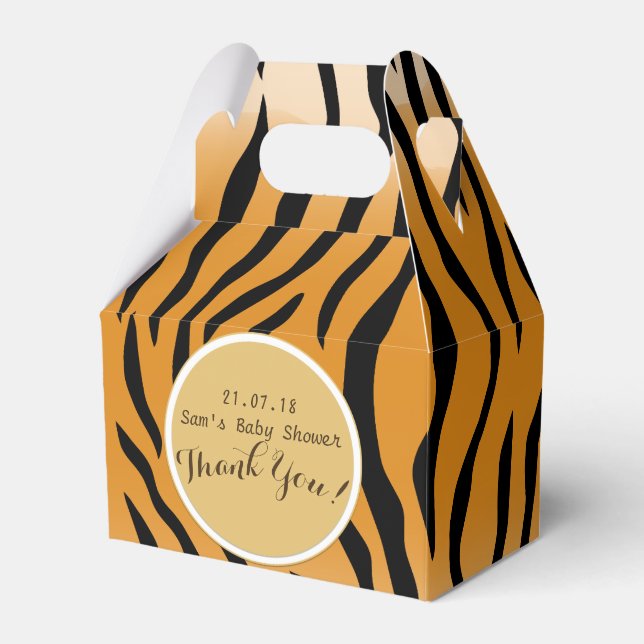 Impressão de Tigre de Caixas Gáveis Personalizadas (Frente)