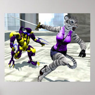 Impressão de Tigresa de Carregamento