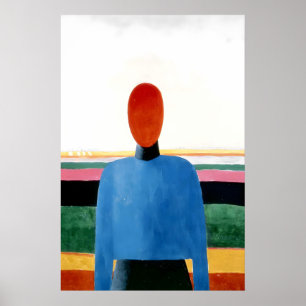 Impressão de torso feminino abstrato de Kazimir Ma