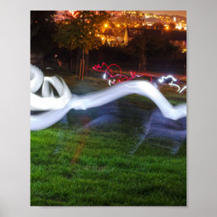 Impressão de trilhas claras, Poster de papel de va