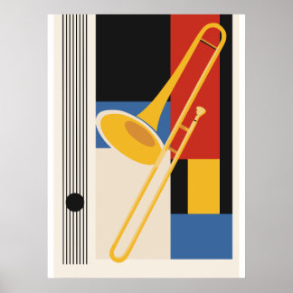 Impressão de Trombone Bauhaus, Arte de Meados do S