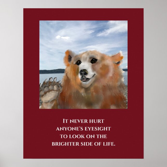 Impressão de Urso Adorável, Papel Poster de Valor  (Frente)