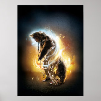 Impressão de "Urso" Nativo Americano