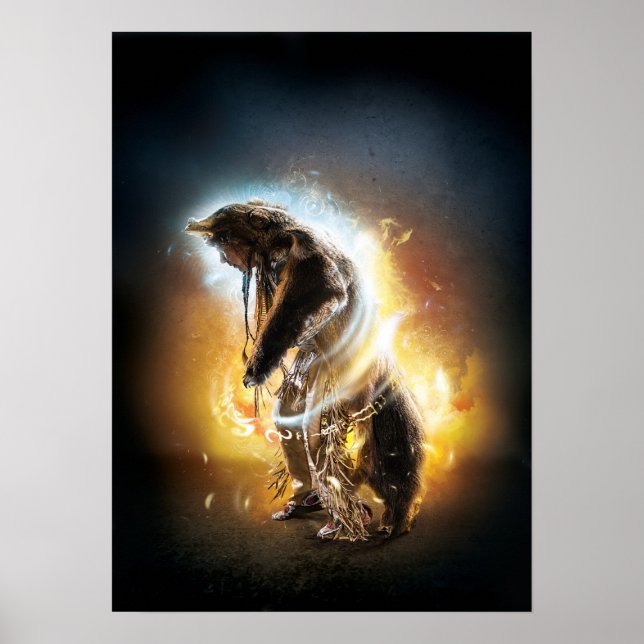 Impressão de "Urso" Nativo Americano (Frente)