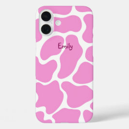Impressão de vaca rosa minimalista