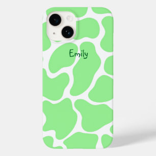 Impressão de vaca verde minimalista