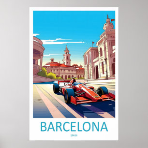 Impressão de Viagem Barcelona Parede Circuito de B
