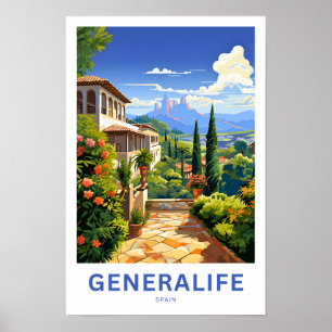 Impressão de Viagem de Espanha de de Generalife