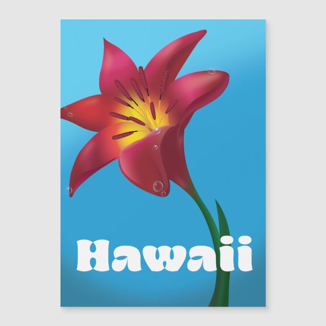 Impressão de viagem de flor do Havaí (Frente)