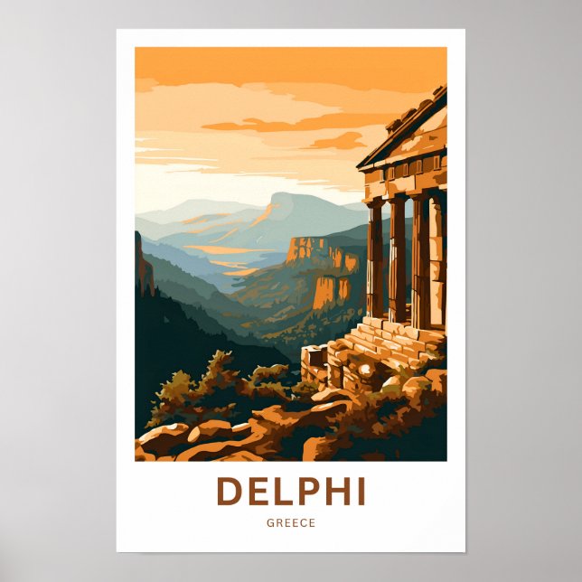 Impressão de Viagem de Grécia de de Delphi (Frente)