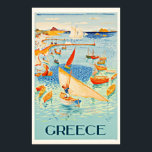 Impressão de Viagem de Grécia de escape de de  de<br><div class="desc">Impressão de Viagem de de arte fina (Reprodução) de Grécia de de proteção de vinhetas,  por volta de 1947. Personalize o tamanho,  a textura,  a borda e/ou o quadro do poster para se adequar ao seu gosto.</div>