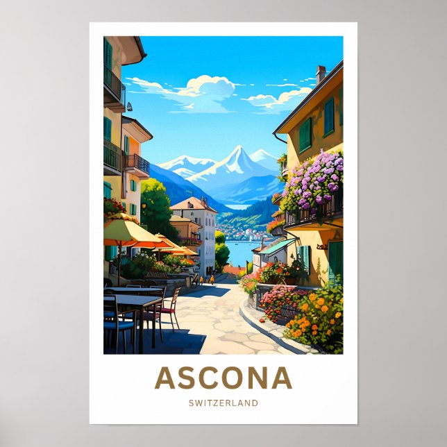 Impressão de Viagem de Suiça de Ascona (Frente)