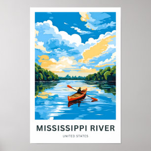 Impressão de Viagem do Mississippi River United St