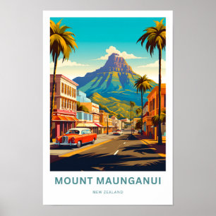 Impressão de viagem para o Monte Maunganui Nova Ze