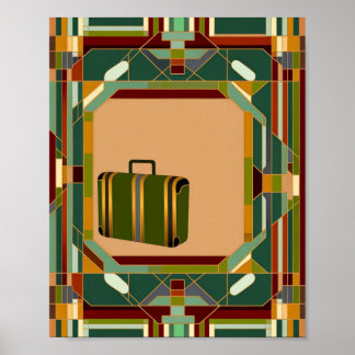 Impressão de viagem retrô Art Déco