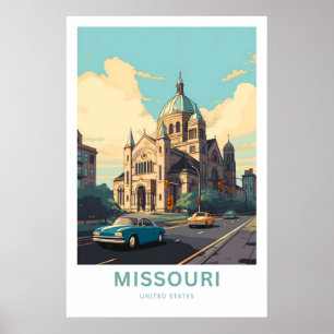 Impressão de Viagens nos Estados Unidos do Missour