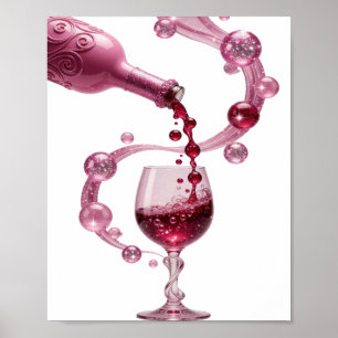 Impressão de VINHO ROSA Prata Nítida