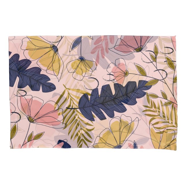 Impressão de Vintage das Folhas Tropicais (Frente)