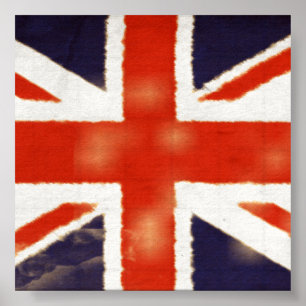 Impressão de Vintage Union Jack Matte na Canvas