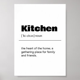 Impressão de Wall Art Definição de Kitchen