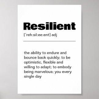 Impressão de Wall Art Resilient Definition