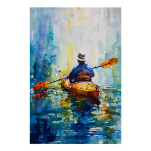 Impressão de Watercolor Kayak
