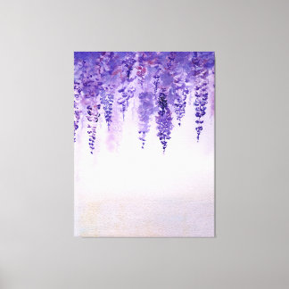 Impressão de wisteria de aquarela