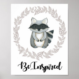 Impressão de Woodland Raccoon