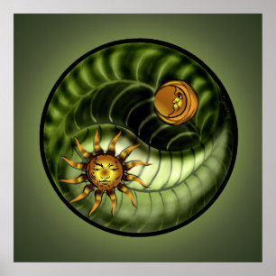 Impressão de Yin Yang do Dia da Terra