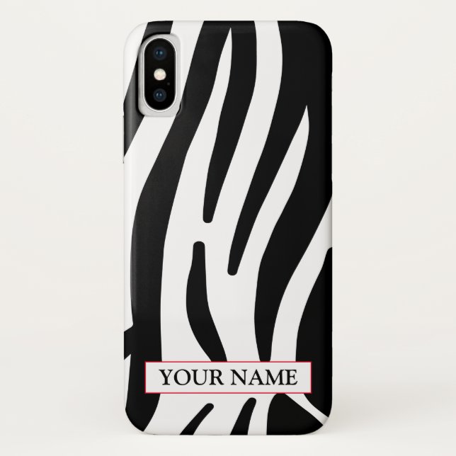 Impressão de Zebra Selvagem com capas de iphone de (Verso)