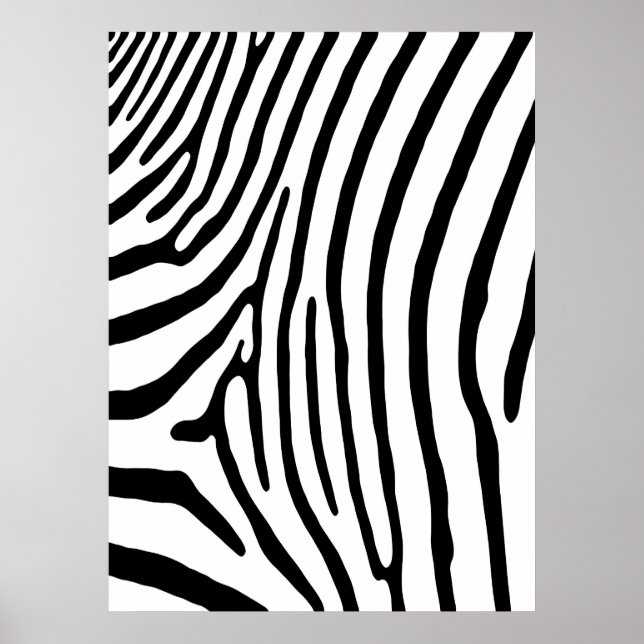 Impressão de Zebra Stripe (branco e preto) (Frente)