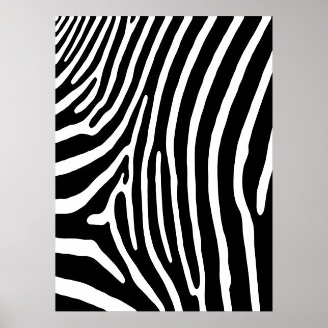 Impressão de Zebra Stripe (preto e branco) (Frente)