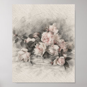 Impressão Decorativa de Flor Silvestre Sofisticada