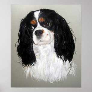 Impressão descuidado do poster do cão do Spaniel